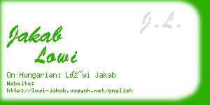 jakab lowi business card